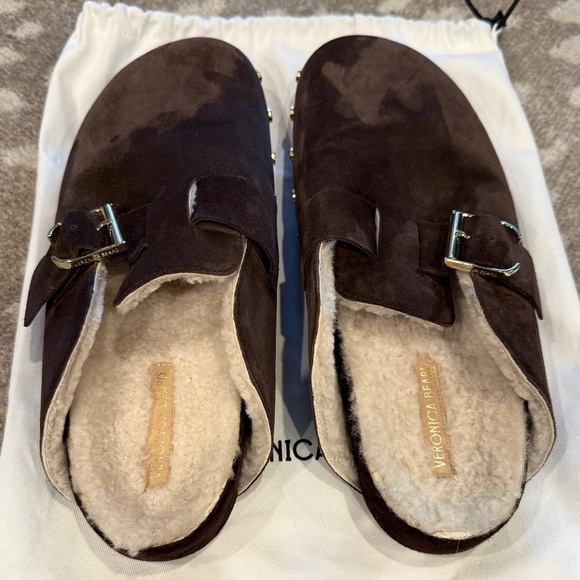 Veronica Beard Fern Shearling Clog Size 10 - Picture 7 of 10